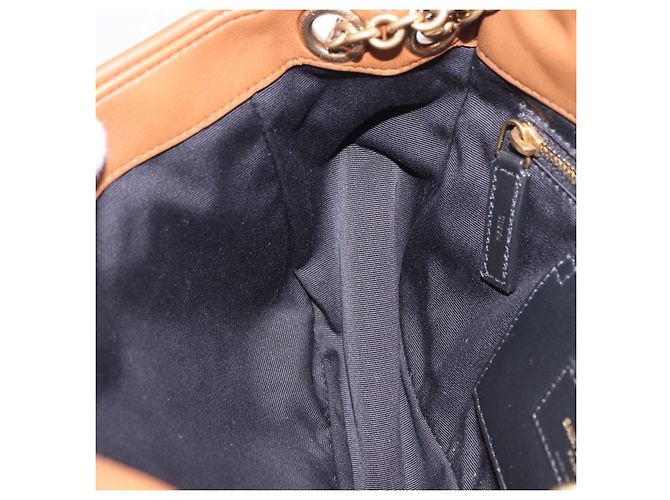 Autre Marque Borsa a tracolla SAINT LAURENT Jamie in pelle marrone e oro Auth 200430M D'oro - vista 19