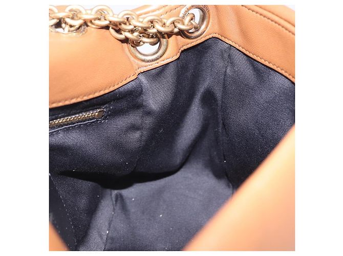 Autre Marque Borsa a tracolla SAINT LAURENT Jamie in pelle marrone e oro Auth 200430M D'oro - vista 20