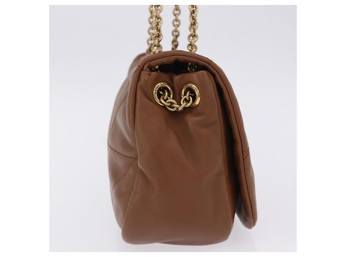 Autre Marque Borsa a tracolla SAINT LAURENT Jamie in pelle marrone e oro Auth 200430M D'oro - vista 5