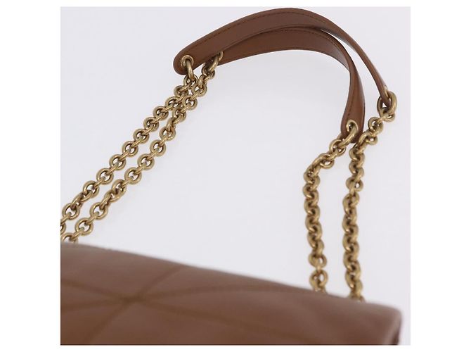 Autre Marque Borsa a tracolla SAINT LAURENT Jamie in pelle marrone e oro Auth 200430M D'oro - vista 8