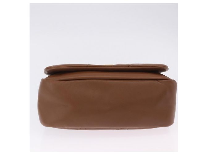 Autre Marque Borsa a tracolla SAINT LAURENT Jamie in pelle marrone e oro Auth 200430M D'oro - vista 9