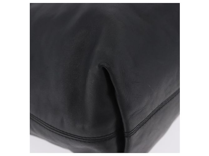 CHANEL Tote Bag aus Lammleder Schwarz CC Auth 201339A - Ansicht 10