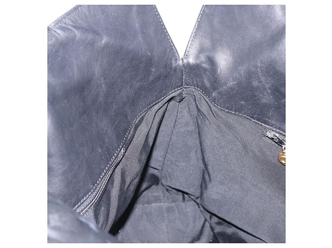 CHANEL Tote Bag aus Lammleder Schwarz CC Auth 201339A - Ansicht 16