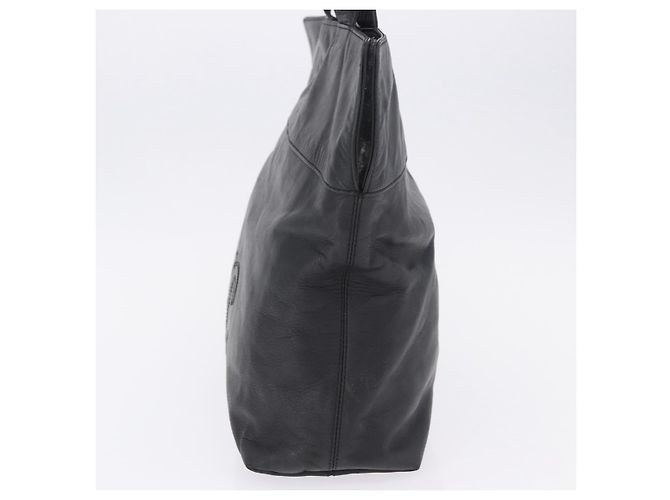 CHANEL Tote Bag aus Lammleder Schwarz CC Auth 201339A - Ansicht 4