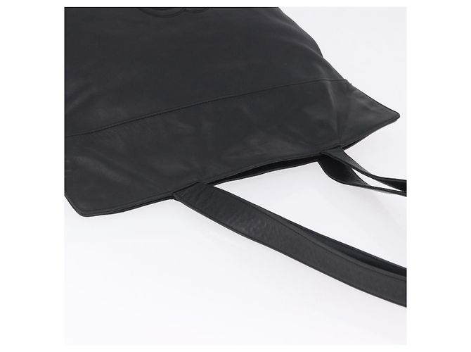 CHANEL Tote Bag aus Lammleder Schwarz CC Auth 201339A - Ansicht 6