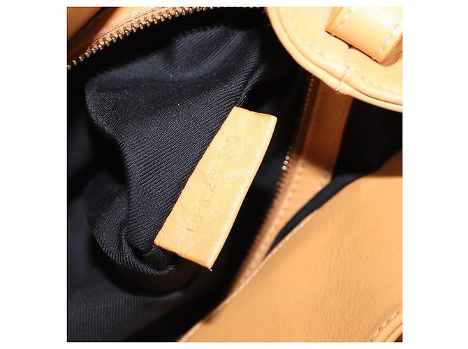 Bulgari Borsa a spalla BVLGARI Chandra in pelle Beige Gold Auth am12555M D'oro - vista 25
