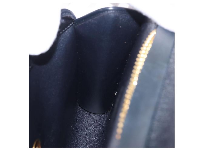 Bolso de hombro con cadena Christian Dior Canvas Black Gold Tone Auth ka6175 Negro - vista 23