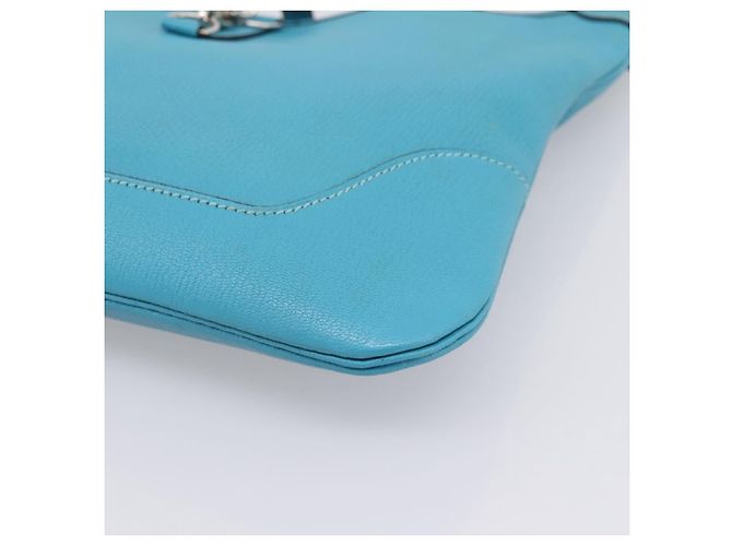 Hermès Borsa a tracolla HERMES Trim 31 in pelle Azzurro Argento Auth 203229V Blu chiaro - vista 10
