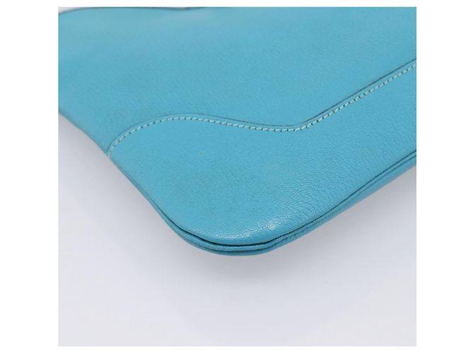Hermès Borsa a tracolla HERMES Trim 31 in pelle Azzurro Argento Auth 203229V Blu chiaro - vista 11