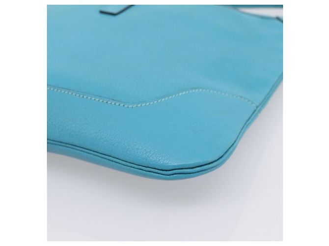 Hermès Borsa a tracolla HERMES Trim 31 in pelle Azzurro Argento Auth 203229V Blu chiaro - vista 12