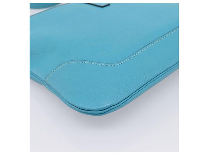 Hermès Borsa a tracolla HERMES Trim 31 in pelle Azzurro Argento Auth 203229V Blu chiaro - vista 13