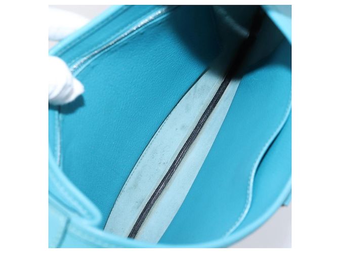 Hermès Borsa a tracolla HERMES Trim 31 in pelle Azzurro Argento Auth 203229V Blu chiaro - vista 14