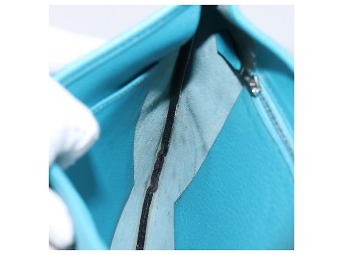 Hermès Borsa a tracolla HERMES Trim 31 in pelle Azzurro Argento Auth 203229V Blu chiaro - vista 16