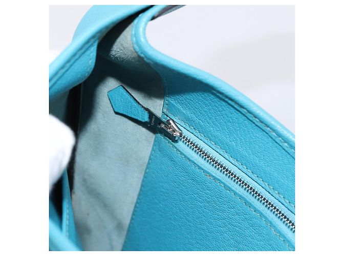 Hermès Borsa a tracolla HERMES Trim 31 in pelle Azzurro Argento Auth 203229V Blu chiaro - vista 17