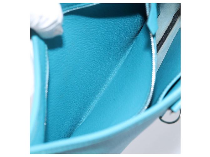 Hermès Borsa a tracolla HERMES Trim 31 in pelle Azzurro Argento Auth 203229V Blu chiaro - vista 18