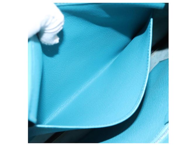 Hermès Borsa a tracolla HERMES Trim 31 in pelle Azzurro Argento Auth 203229V Blu chiaro - vista 19