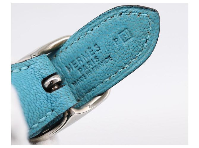 Hermès Borsa a tracolla HERMES Trim 31 in pelle Azzurro Argento Auth 203229V Blu chiaro - vista 20