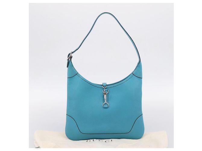 Hermès Borsa a tracolla HERMES Trim 31 in pelle Azzurro Argento Auth 203229V Blu chiaro - vista 22