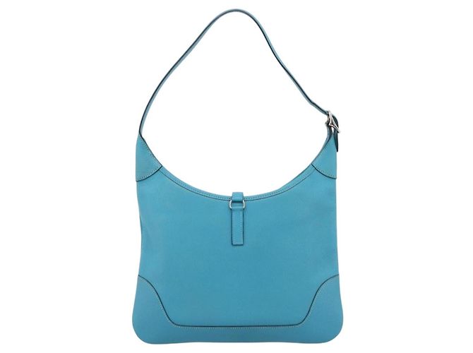 Hermès Borsa a tracolla HERMES Trim 31 in pelle Azzurro Argento Auth 203229V Blu chiaro - vista 3