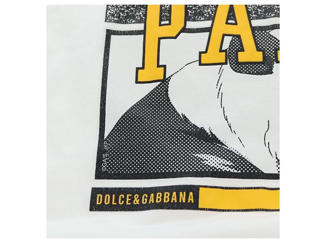 Dolce & Gabbana Camiseta de manga corta de algodón DOLCE&GABBANA Jujutsu Kaisen Panda Auth 167562M Blanco Amarillo - vista 12