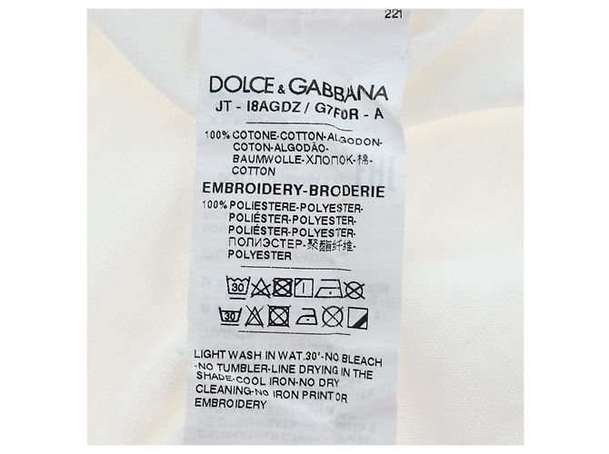 Dolce & Gabbana Camiseta de manga corta de algodón DOLCE&GABBANA Jujutsu Kaisen Panda Auth 167562M Blanco Amarillo - vista 19