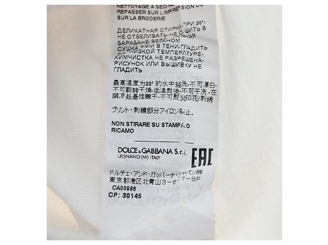Dolce & Gabbana Camiseta de manga corta de algodón DOLCE&GABBANA Jujutsu Kaisen Panda Auth 167562M Blanco Amarillo - vista 20