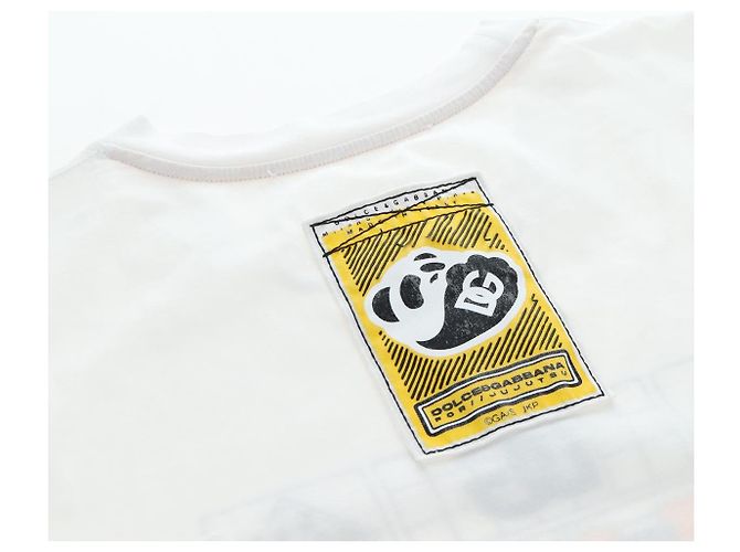 Dolce & Gabbana Camiseta de manga corta de algodón DOLCE&GABBANA Jujutsu Kaisen Panda Auth 167562M Blanco Amarillo - vista 5