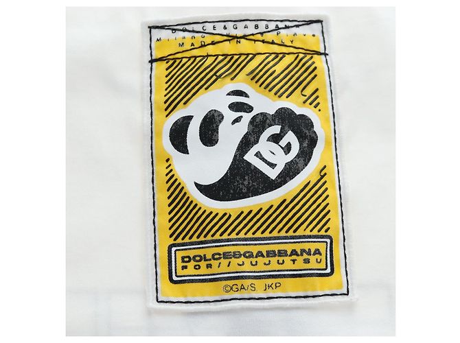 Dolce & Gabbana Camiseta de manga corta de algodón DOLCE&GABBANA Jujutsu Kaisen Panda Auth 167562M Blanco Amarillo - vista 6