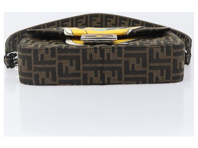 FENDI x FRGMT x POKEMON Mamma Baguette Kairyu Zucca Brown 8BR600 Auth 167552SM Marrone Argento - vista 11