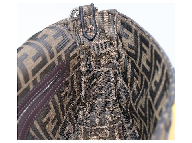 FENDI x FRGMT x POKEMON Mamma Baguette Kairyu Zucca Brown 8BR600 Auth 167552SM Marrone Argento - vista 23