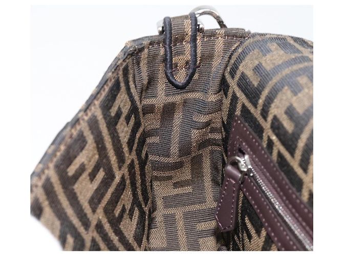 FENDI x FRGMT x POKEMON Mamma Baguette Kairyu Zucca Brown 8BR600 Auth 167552SM Marrone Argento - vista 24