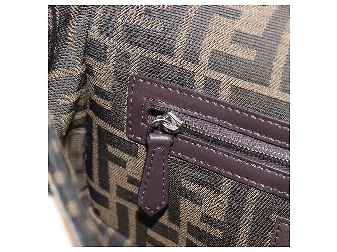 FENDI x FRGMT x POKEMON Mamma Baguette Kairyu Zucca Brown 8BR600 Auth 167552SM Marrone Argento - vista 25