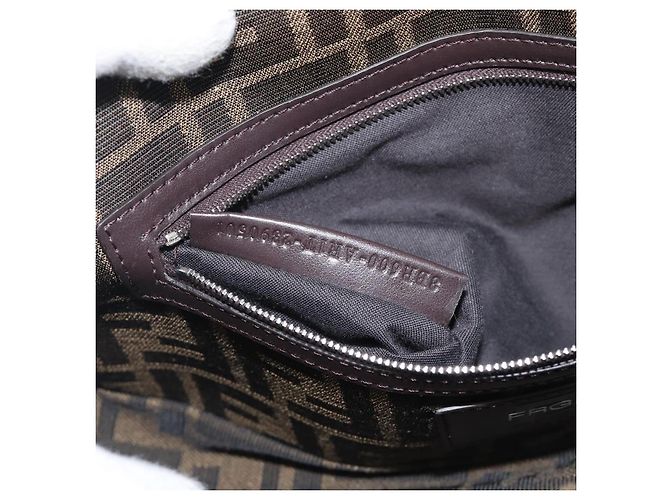 FENDI x FRGMT x POKEMON Mamma Baguette Kairyu Zucca Brown 8BR600 Auth 167552SM Marrone Argento - vista 27
