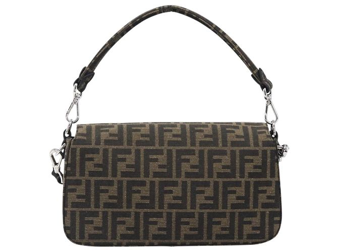 FENDI x FRGMT x POKEMON Mamma Baguette Kairyu Zucca Brown 8BR600 Auth 167552SM Marrone Argento - vista 3