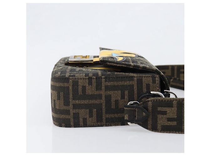 FENDI x FRGMT x POKEMON Mamma Baguette Kairyu Zucca Brown 8BR600 Auth 167552SM Marrone Argento - vista 4