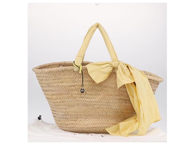 Borsa a mano VALENTINO in rafia beige e oro autentica bs36900V D'oro - vista 12
