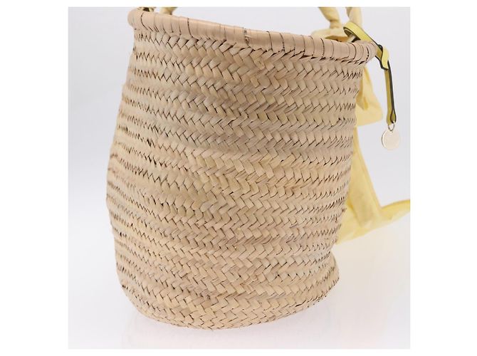 Borsa a mano VALENTINO in rafia beige e oro autentica bs36900V D'oro - vista 4