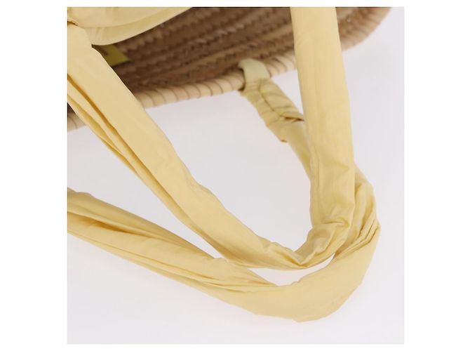Borsa a mano VALENTINO in rafia beige e oro autentica bs36900V D'oro - vista 7