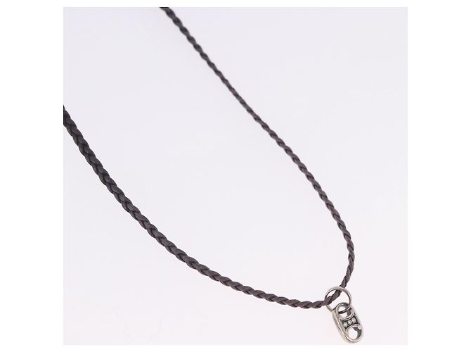Céline Collar Choker CELINE Cuero Brown Auth SW2831 Castaño - vista 4