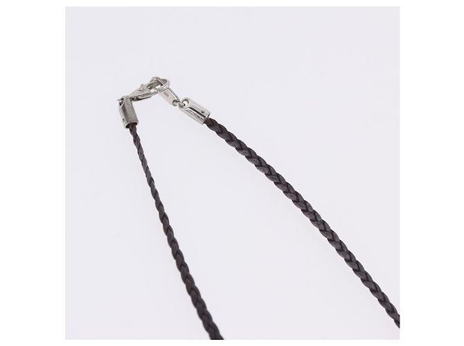 Céline Collar Choker CELINE Cuero Brown Auth SW2831 Castaño - vista 6
