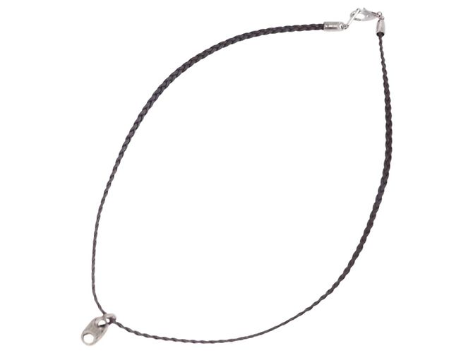 Céline Collar Choker CELINE Cuero Brown Auth SW2831 Castaño - vista 7