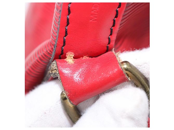 Borsa a tracolla LOUIS VUITTON Epi Petit Noe Rossa M44107 LV Auth ka5541 Rosso - vista 11