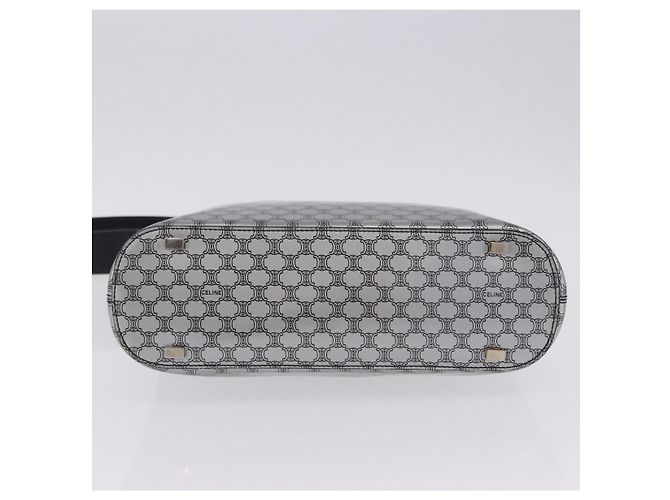 Céline CELINE Macadam Shoulder Bag PVC Leather Silver Black Auth 201404A Silvery - view 11