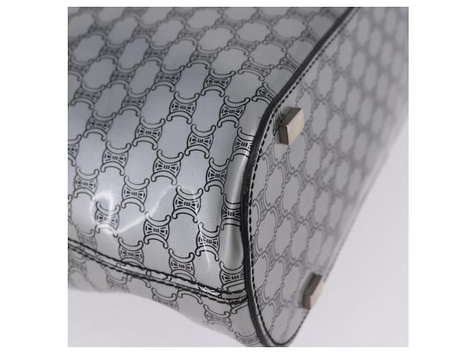 Céline CELINE Macadam Shoulder Bag PVC Leather Silver Black Auth 201404A Silvery - view 12