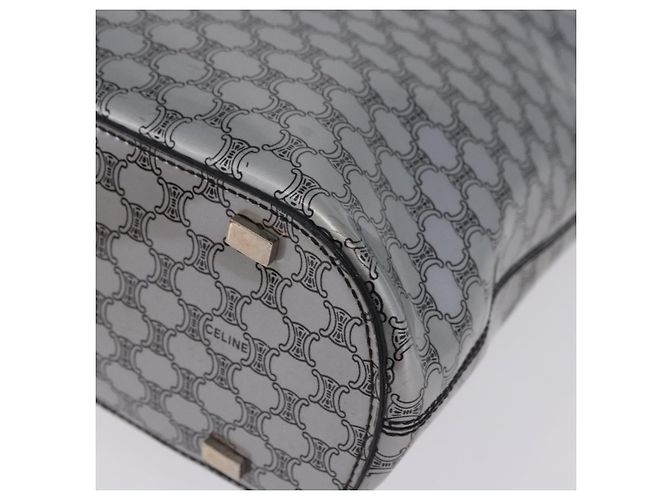 Céline CELINE Macadam Shoulder Bag PVC Leather Silver Black Auth 201404A Silvery - view 13