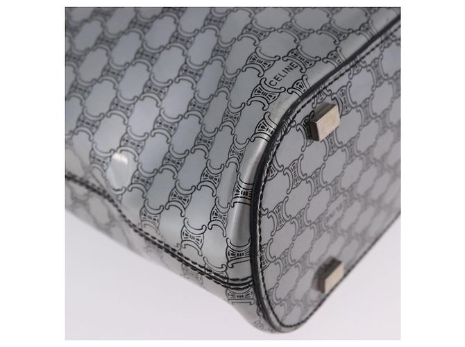 Céline CELINE Macadam Shoulder Bag PVC Leather Silver Black Auth 201404A Silvery - view 14