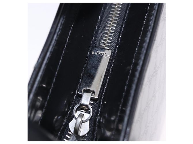 Céline CELINE Macadam Shoulder Bag PVC Leather Silver Black Auth 201404A Silvery - view 18