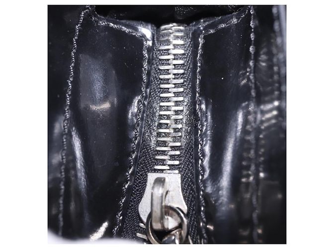 Céline CELINE Macadam Shoulder Bag PVC Leather Silver Black Auth 201404A Silvery - view 19