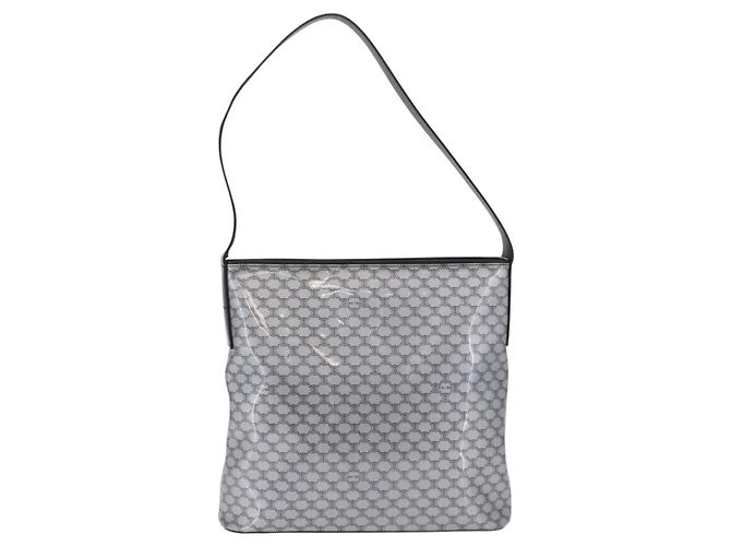 Céline CELINE Macadam Shoulder Bag PVC Leather Silver Black Auth 201404A Silvery - view 2
