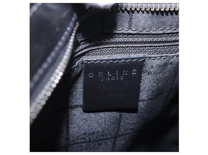 Céline CELINE Macadam Shoulder Bag PVC Leather Silver Black Auth 201404A Silvery - view 20